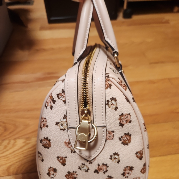 Coach Pink Floral Rowan Satchel - Picture 2 of 6